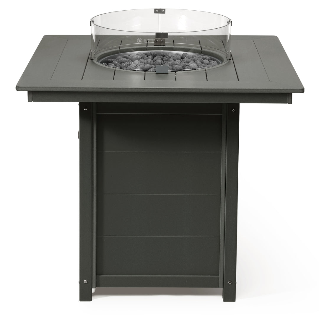 Helios 42" Modern Outdoor Patio Gas Propane Square Fire Pit Table