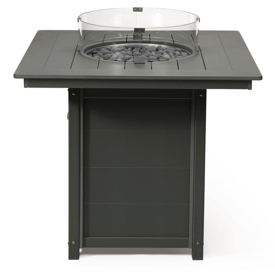 Helios 42" Modern Outdoor Patio Gas Propane Square Fire Pit Table