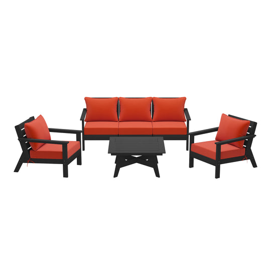 Avalon Outdoor 6-Piece Modular Sectional Patio Furniture Sofa Set