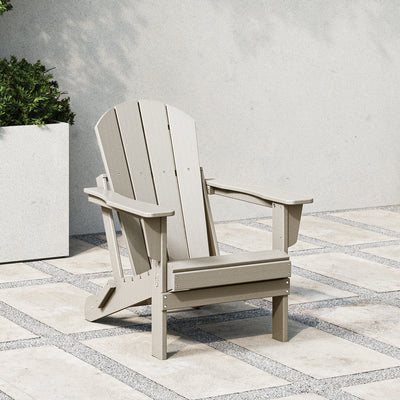 Malibu HDPE Outdoor Patio Folding Poly Adirondack Chair