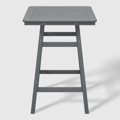 Malibu 30" Square Outdoor Patio Bistro Bar Table With Umbrella Hole