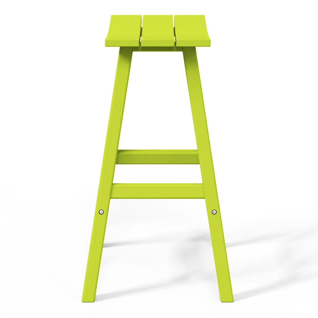 Malibu 29" HDPE Outdoor Patio Bar Height Bar Stools (Set of 3)