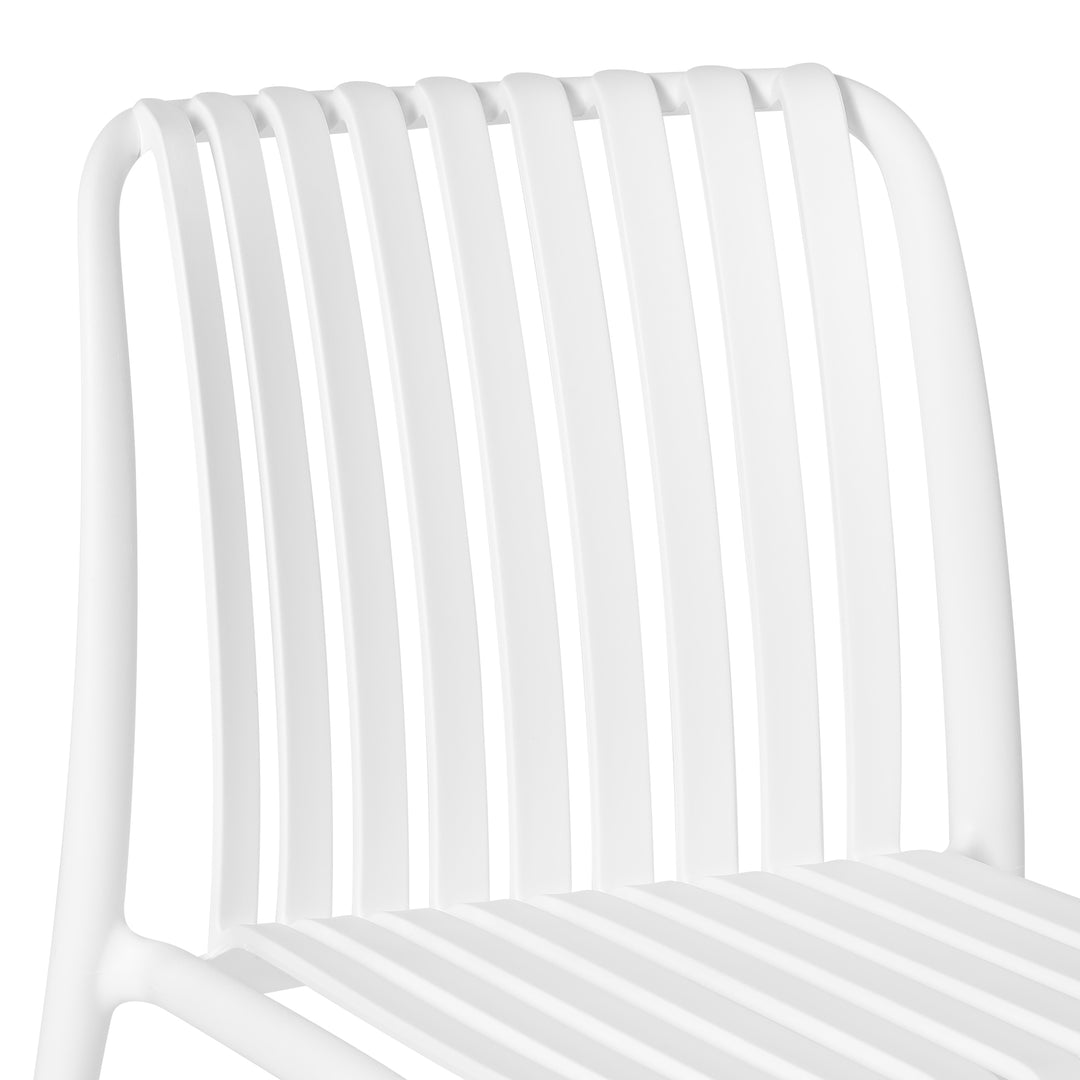 Playa Outdoor Stackable Polypropylene Plastic Dining Side Chairs (Set of 2)