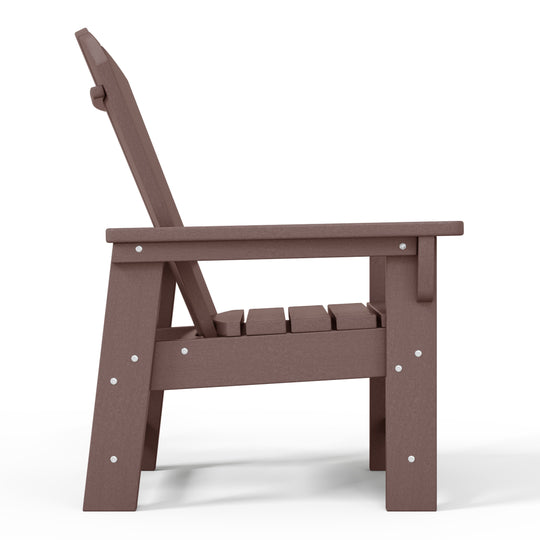 Malibu Kids Outdoor HDPE Adirondack Plastic Patio Chair