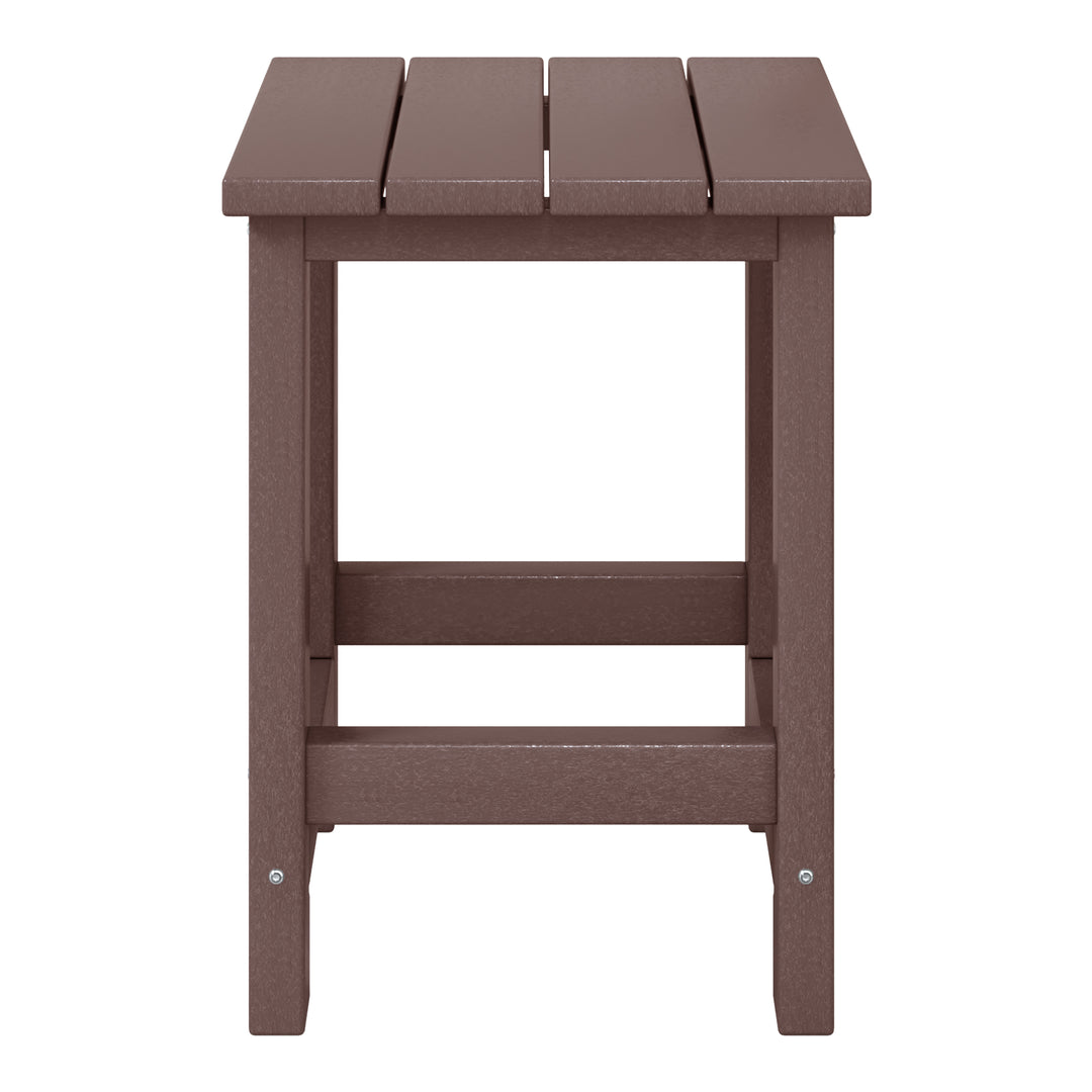 Malibu Kids Outdoor Patio Furniture HDPE Adirondack Square Side Table