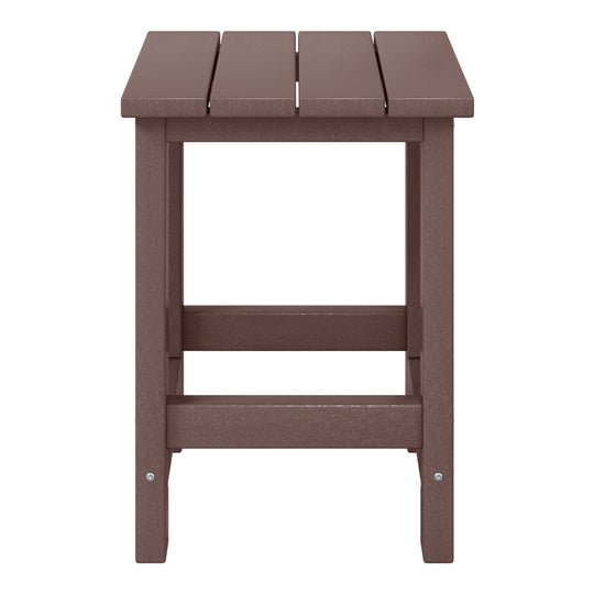 Malibu Kids Outdoor Patio Furniture HDPE Adirondack Square Side Table