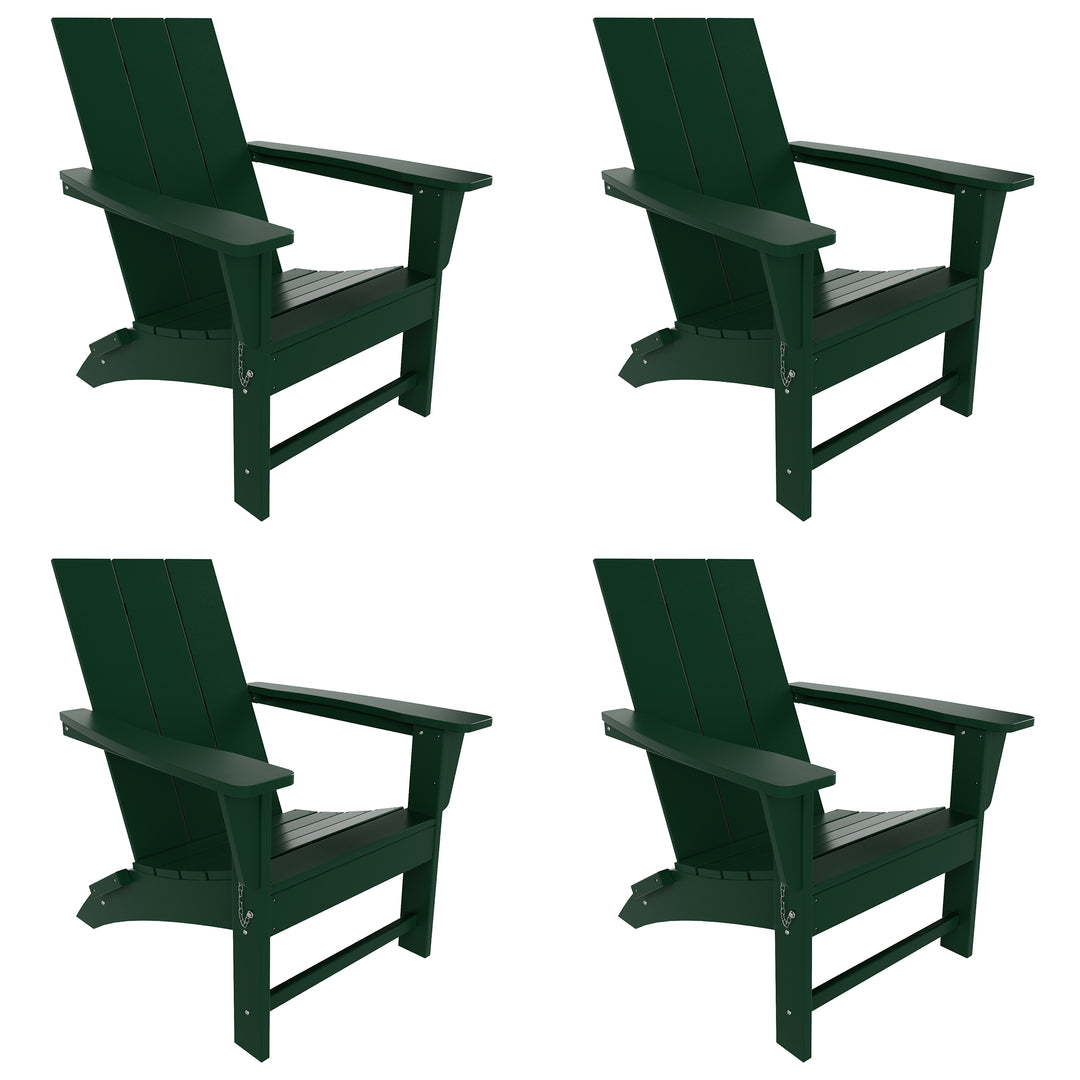 Ashore Westintrends Modern Outdoor Folding Adirondack Chair (Set of 4)