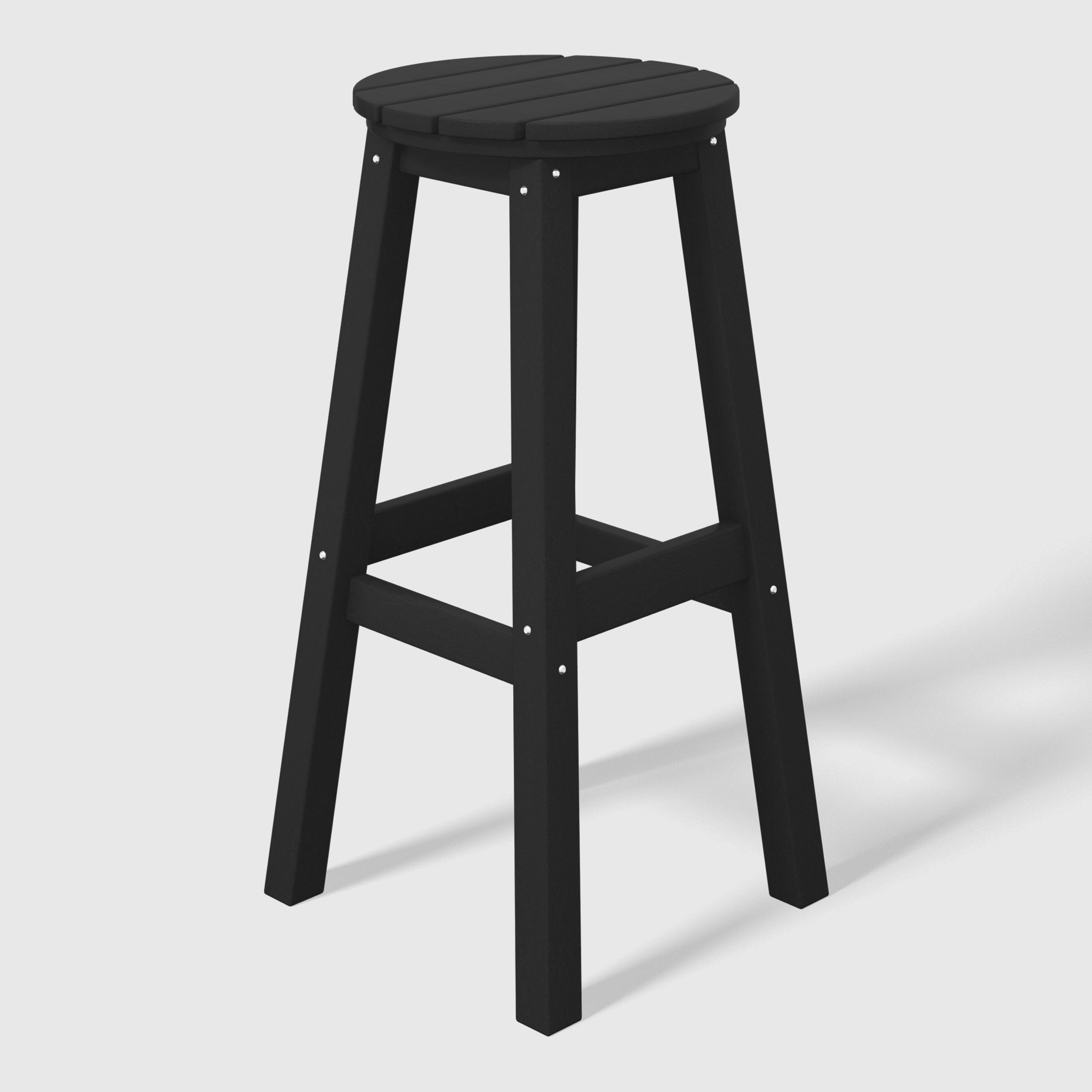 Malibu 29" HDPE Outdoor Patio Round Bar Stool