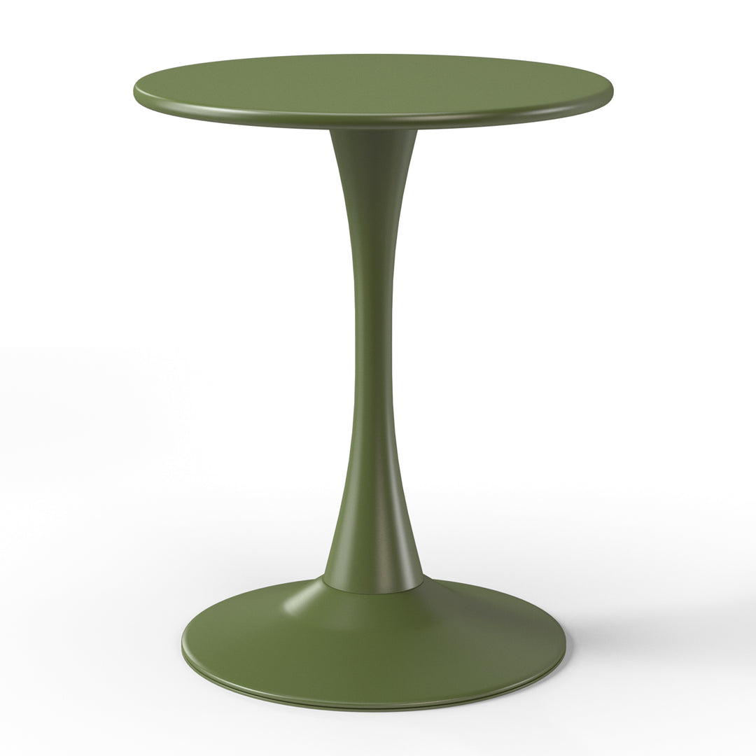 Playa 23.5" Round Outdoor Indoor Metal Cocktail Dining Table