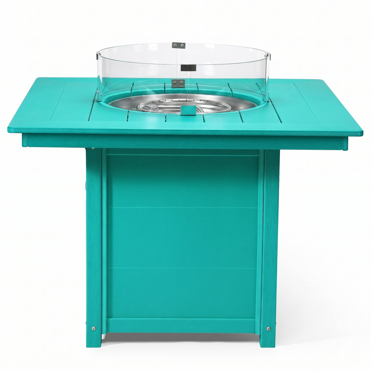 Helios Modern Outdoor Patio Propane 42" Square Fire Pit Table
