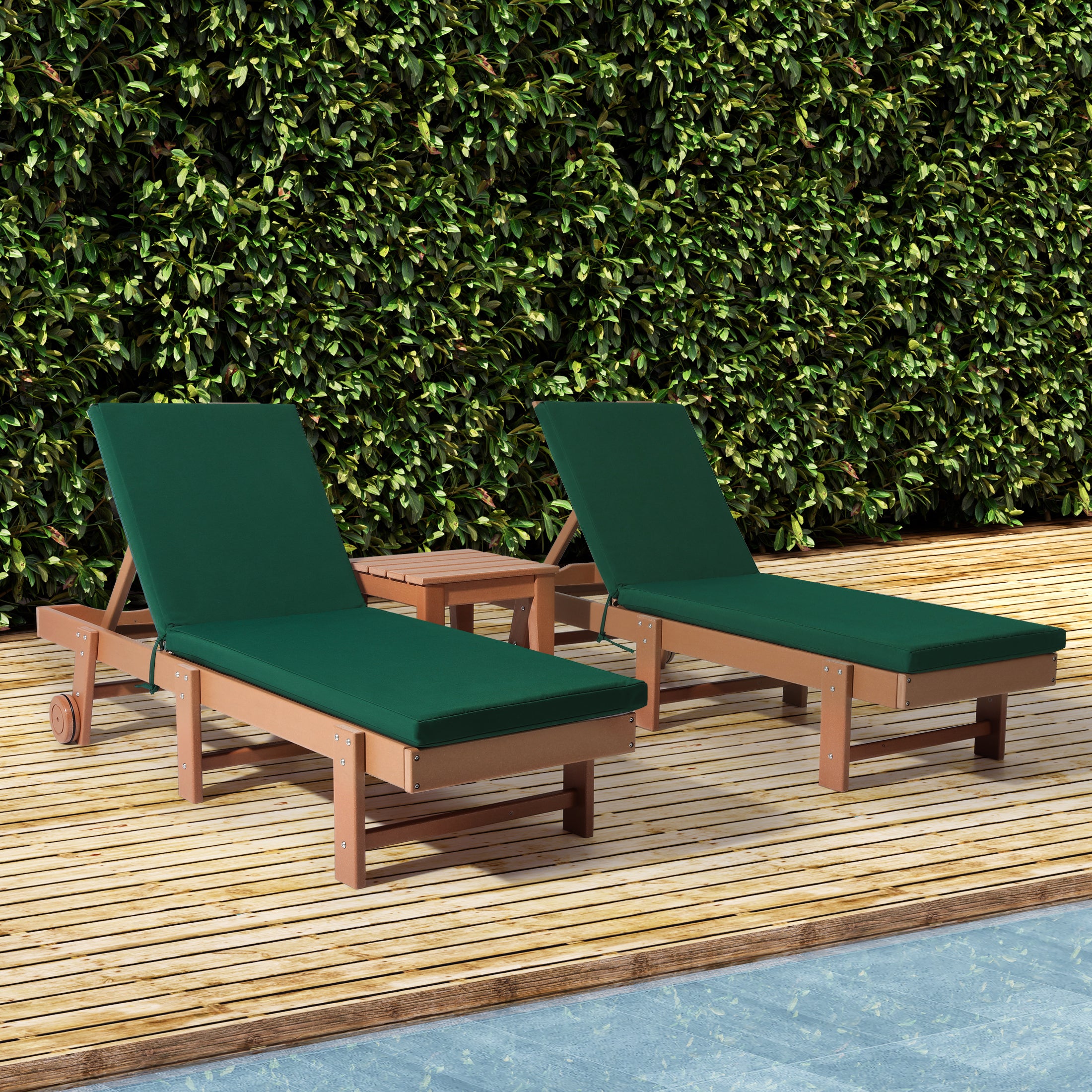 Solace Outdoor Chaise Lounge Chair Cushions Set of 2