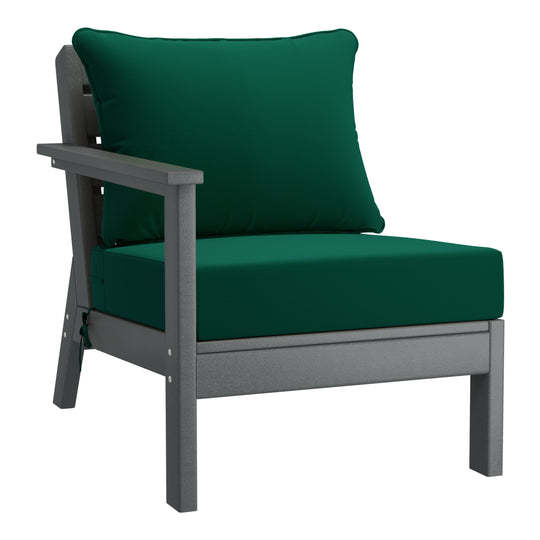 Avalon Outdoor Patio HDPE Sectional Sofa with Patio Cushions