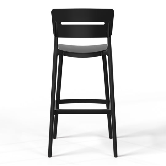 Playa Stackable Polypropylene Resin Plastic Outdoor Patio Bar Stools (Set of 2)