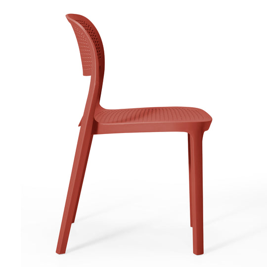Playa Modern Stackable Plastic Resin Patio Dining Side Chair (Set of 2)