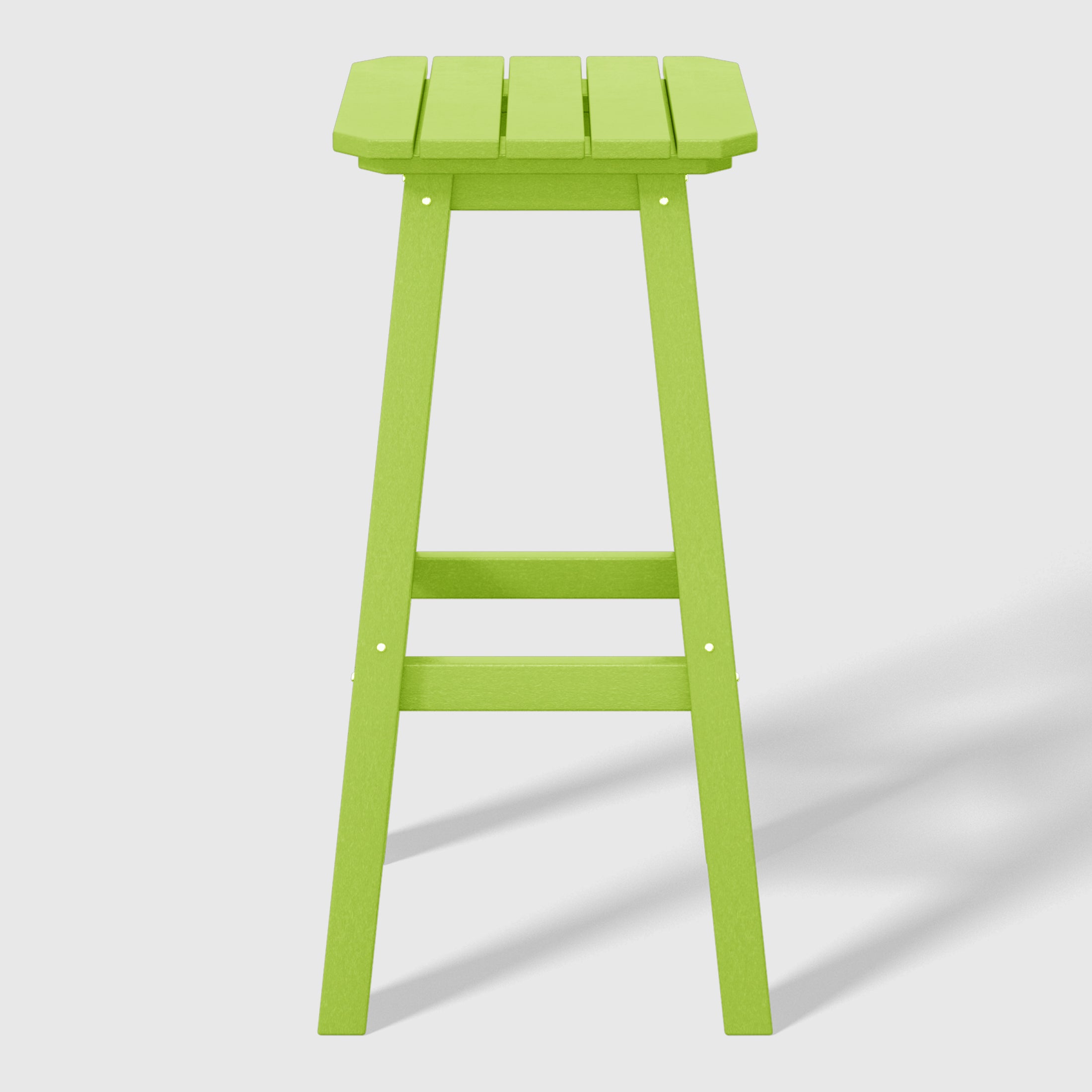 Malibu 29" HDPE Outdoor Patio Square Backless Bar Stool