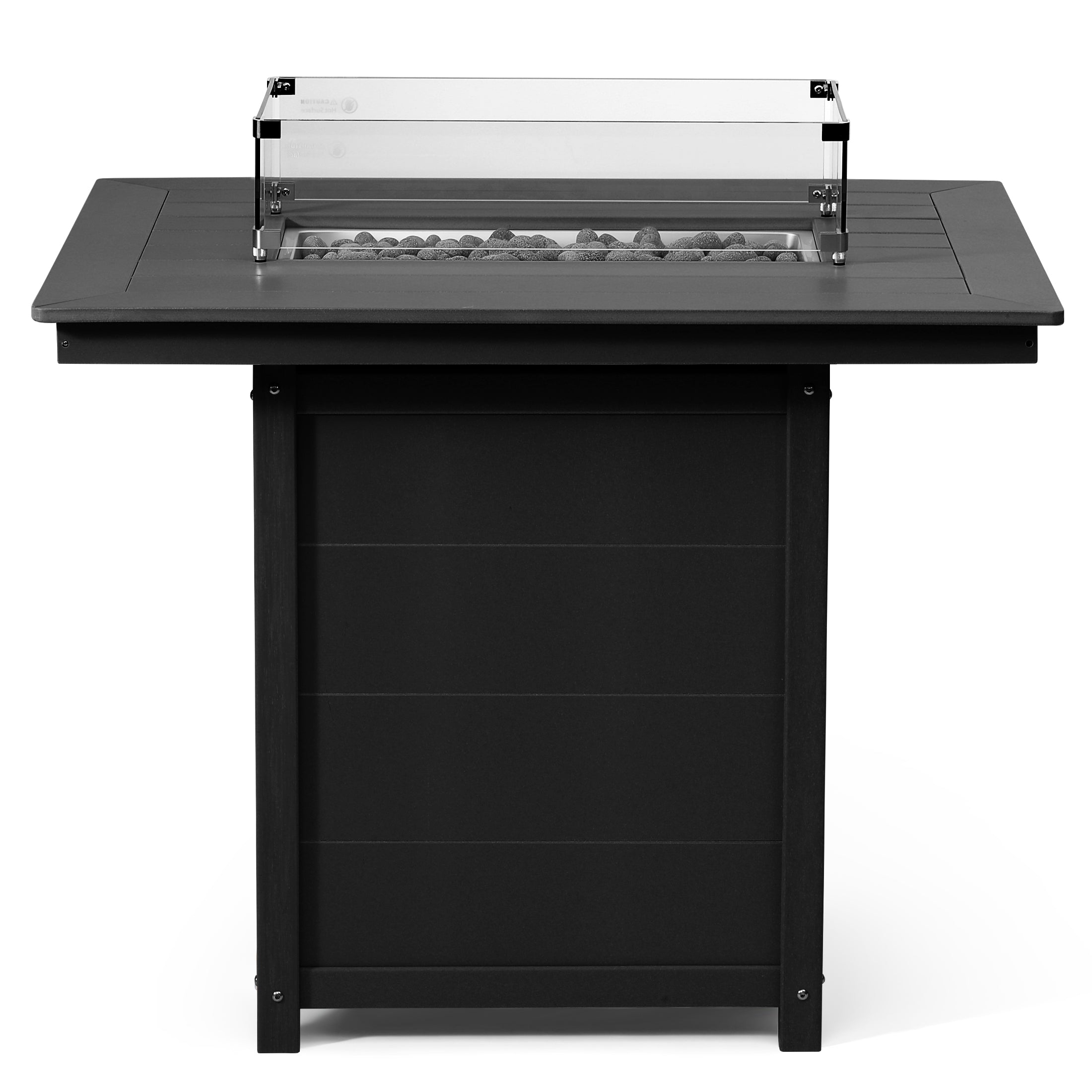 Helios 46" Modern Outdoor Patio Gas Propane Rectangle Fire Pit Table