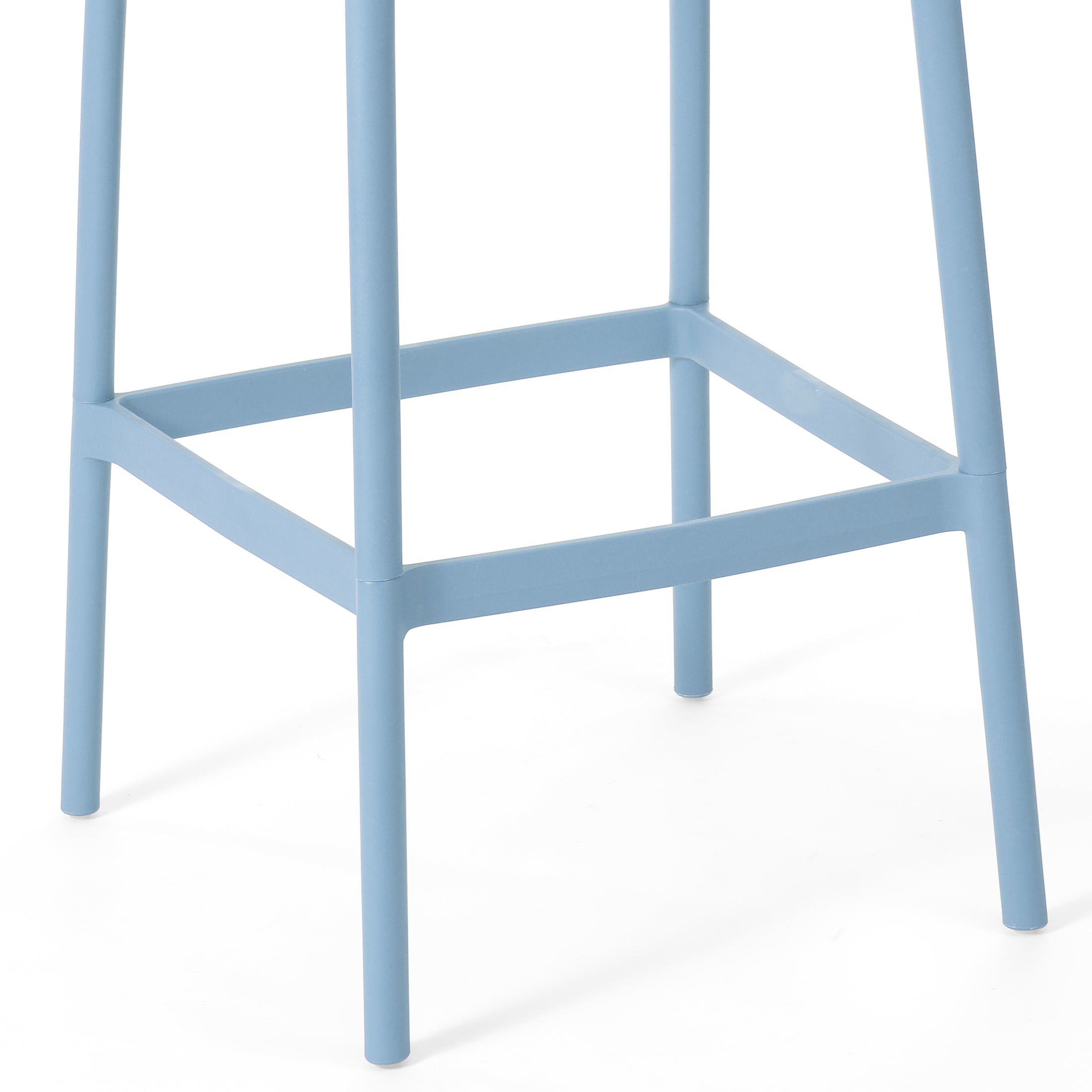 Playa 29.5" Outdoor Modern Polypropylene Plastic Patio Bar Height Stools (Set of 2)