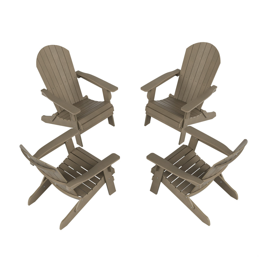 Tuscany Outdoor Folding Adirondack Seashell Chair (Set of 4)