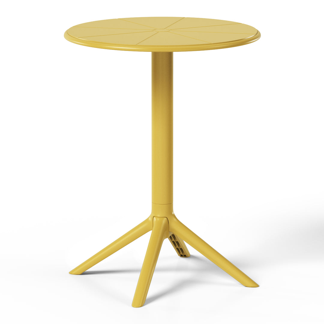 Playa 23.5" Outdoor Polypropylene Resin Round Patio Bistro Dining Table for 2