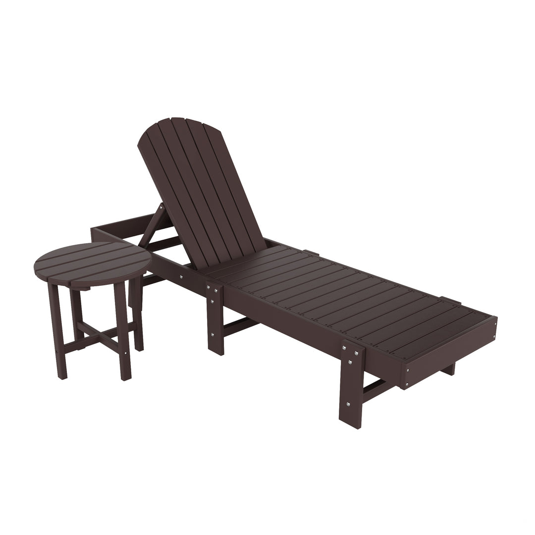 Dylan 2 Piece Poly Reclining Chaise Lounge