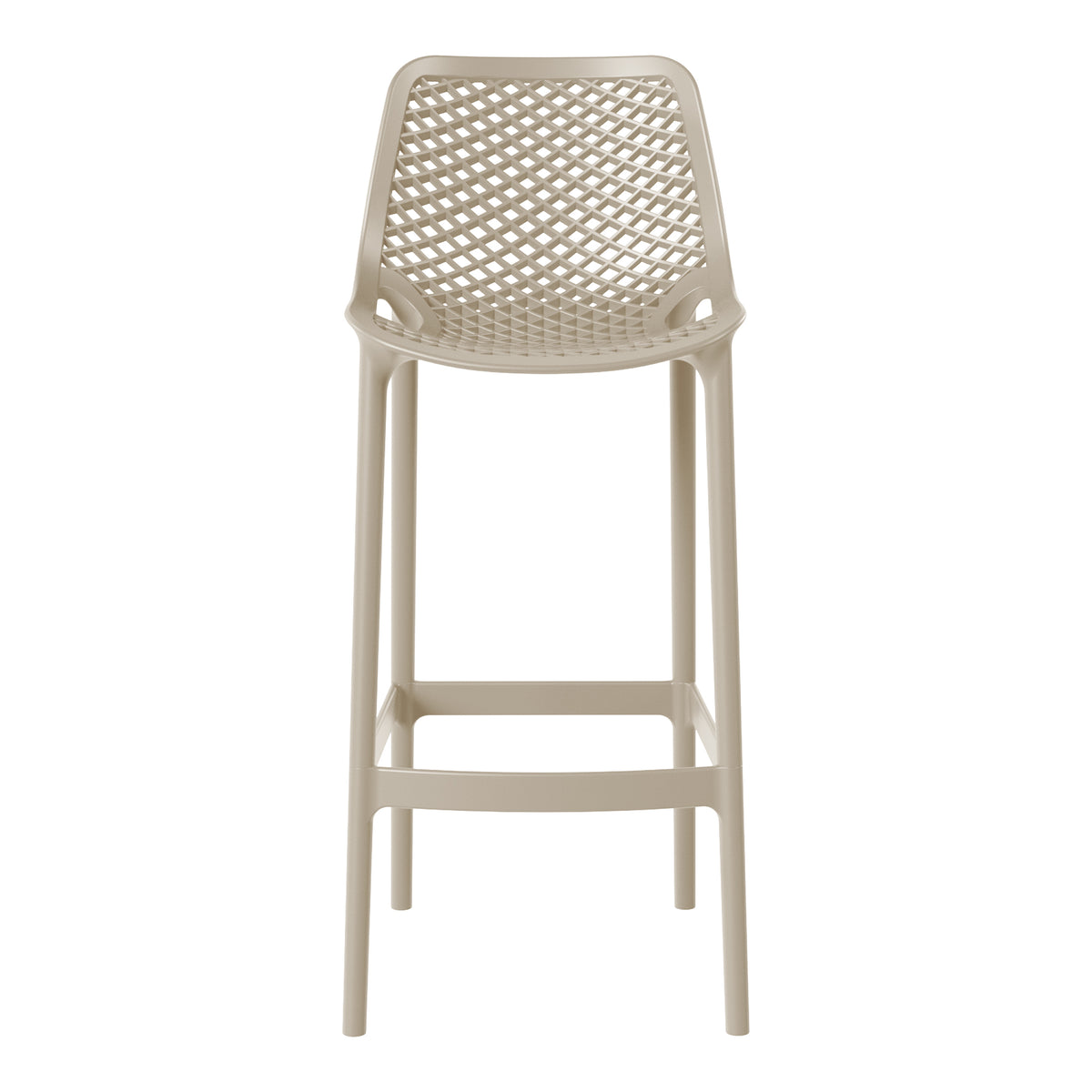 Playa 41.75" Outdoor Modern Polypropylene Plastic Patio Bar Height Stools (Set of 2)
