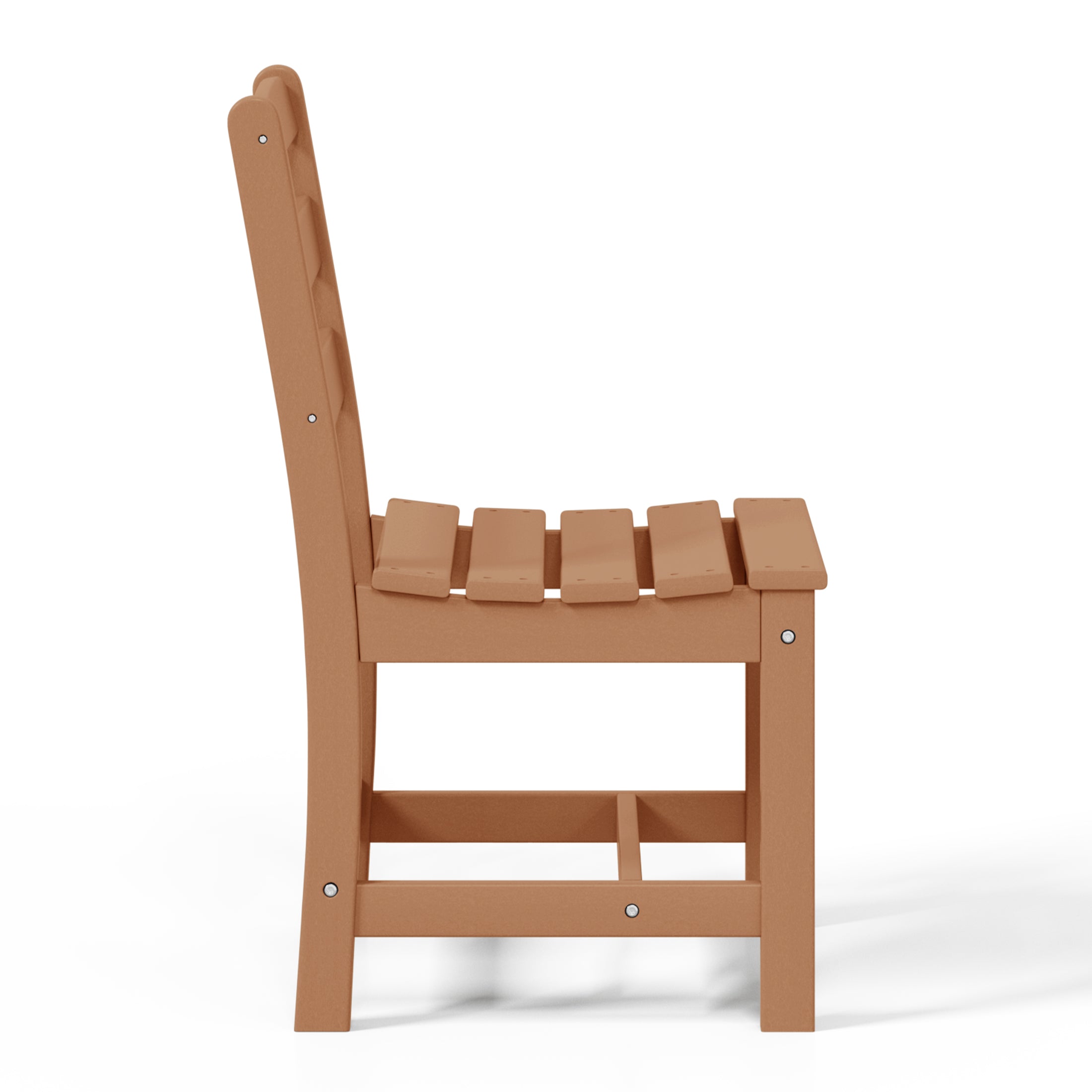 Ashore Outdoor HDPE Patio Classic Armless Dining Side Chair