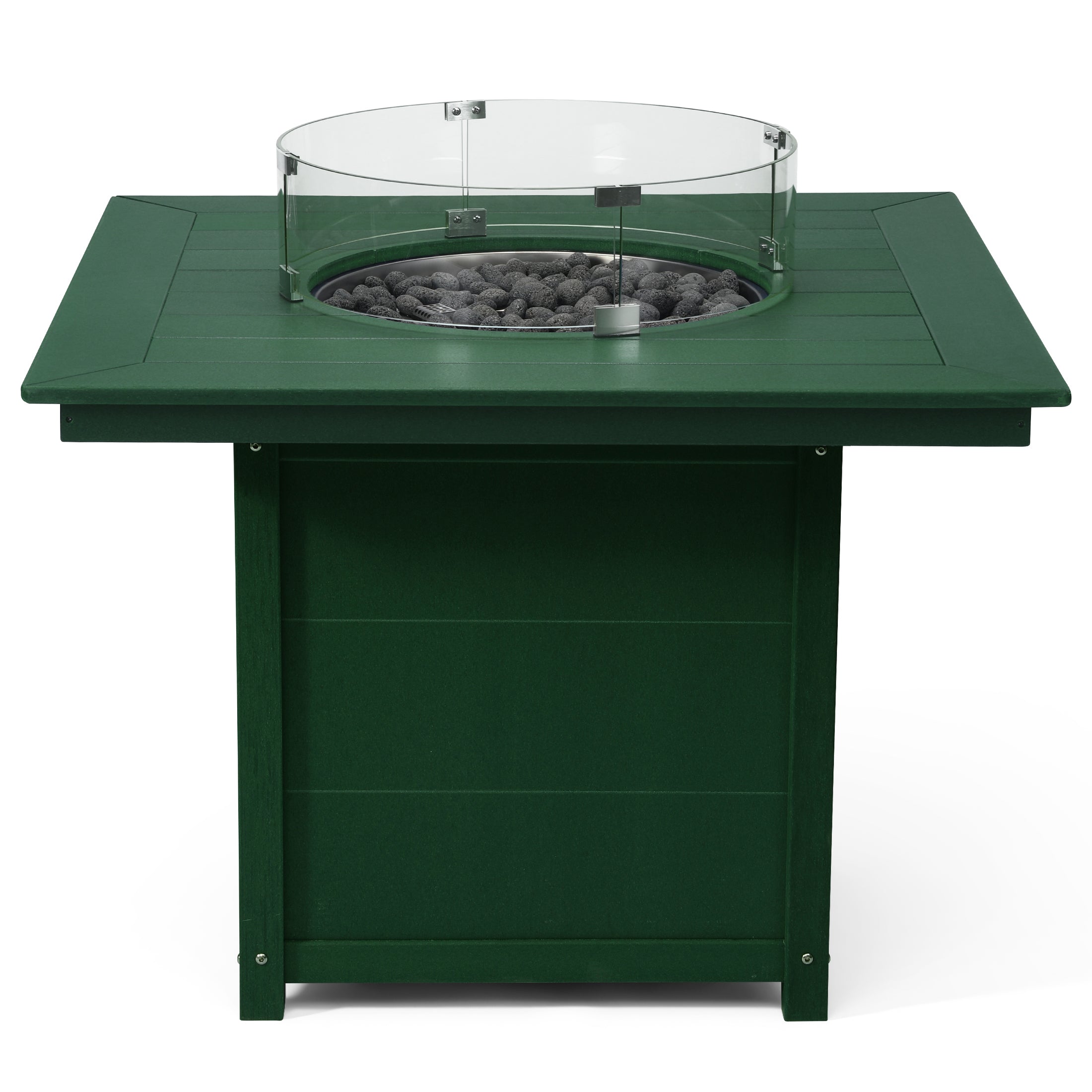 Helios Modern Outdoor Patio Propane 42" Square Fire Pit Table