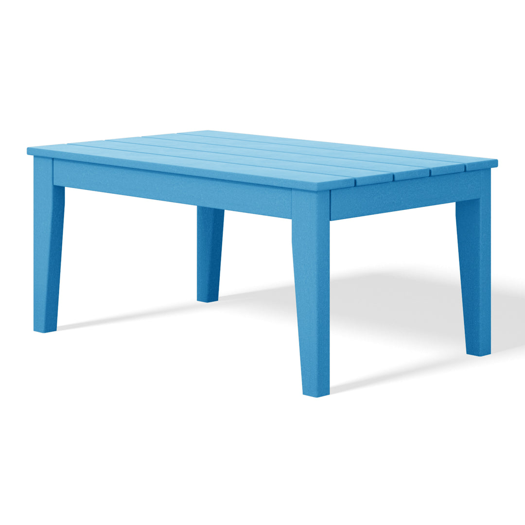 Malibu Low Outdoor HDPE Patio Rectangle Coffee Table