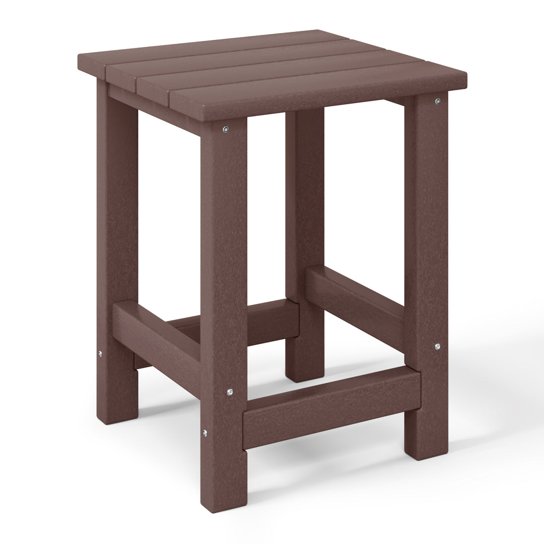 Malibu Kids Outdoor Patio Furniture HDPE Adirondack Square Side Table
