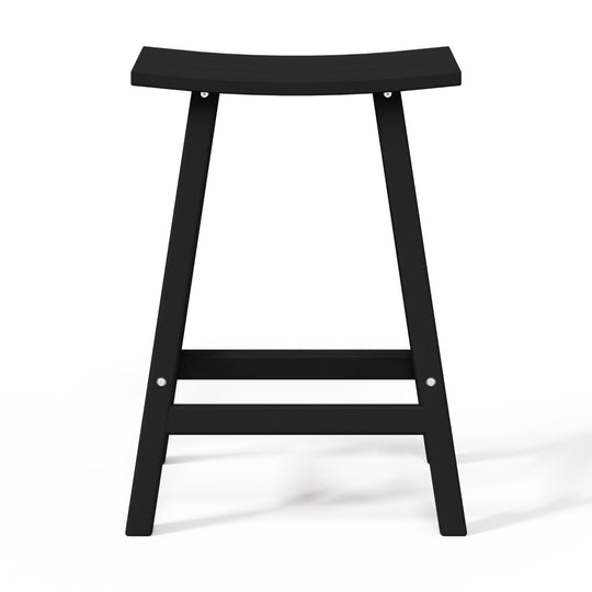 Malibu 2 piece set of 24" height Outdoor / Patio Saddle bar stools