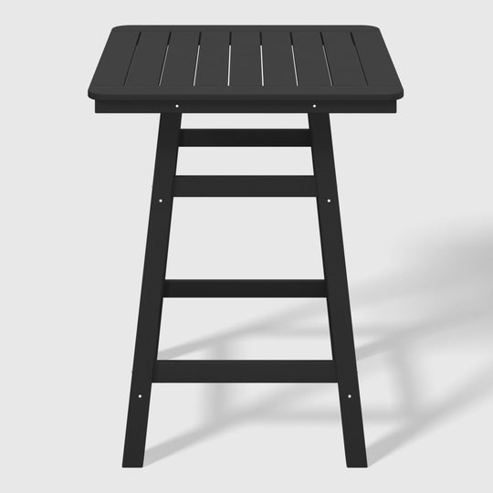 Malibu 30" Square Outdoor Patio Counter High Bistro Bar Table With Umbrella Hole