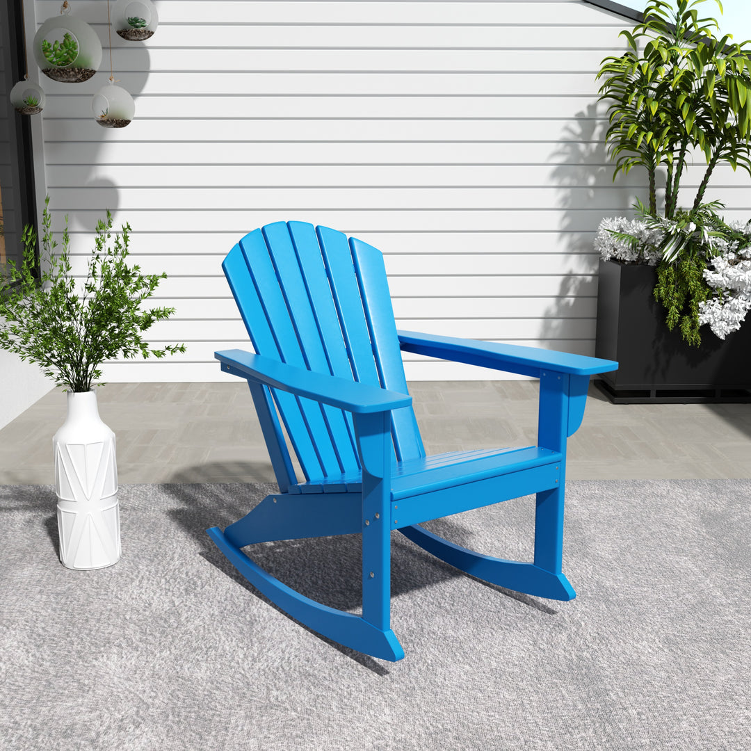 Dylan Outdoor Patio Poly Adirondack Rocking Chair