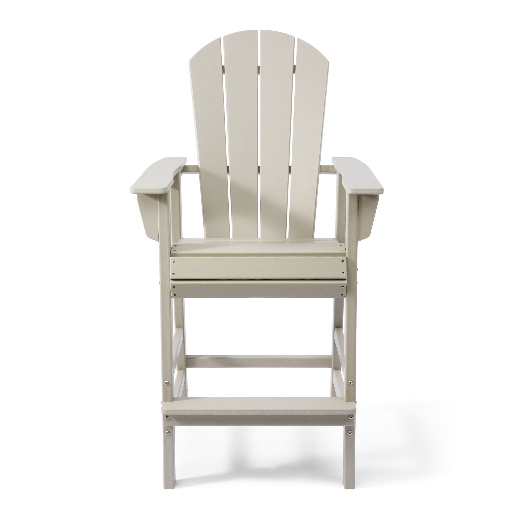 Malibu Outdoor HDPE Tall Adirondack Bar Height Chair With Cup Holder