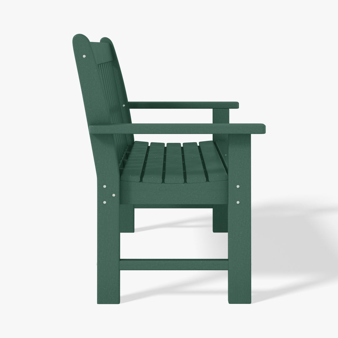 Malibu Outdoor 2-Person All-Weather HDPE Front Porch Garden Bench