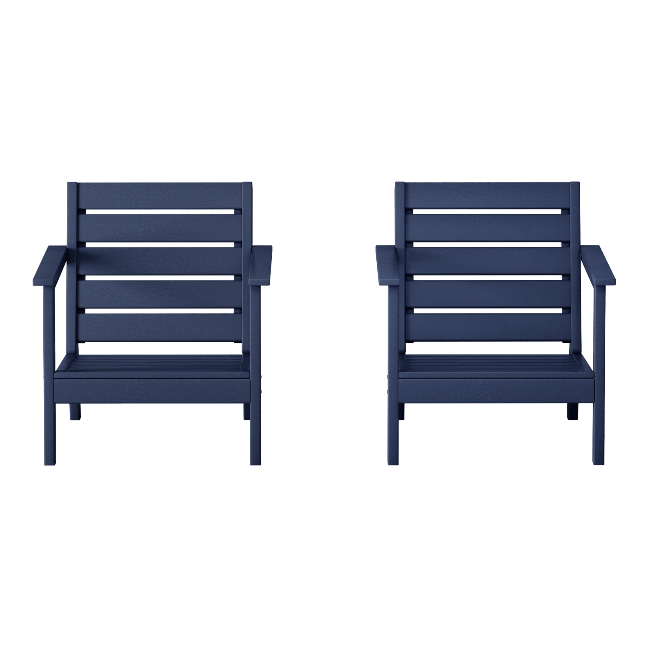Avalon Outdoor Patio HDPE Deep Seating Armchair (Set of 2)