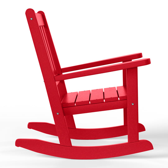 Malibu Outdoor HDPE Plastic Preschool Toddler Rocking Chairs (Set of 2)