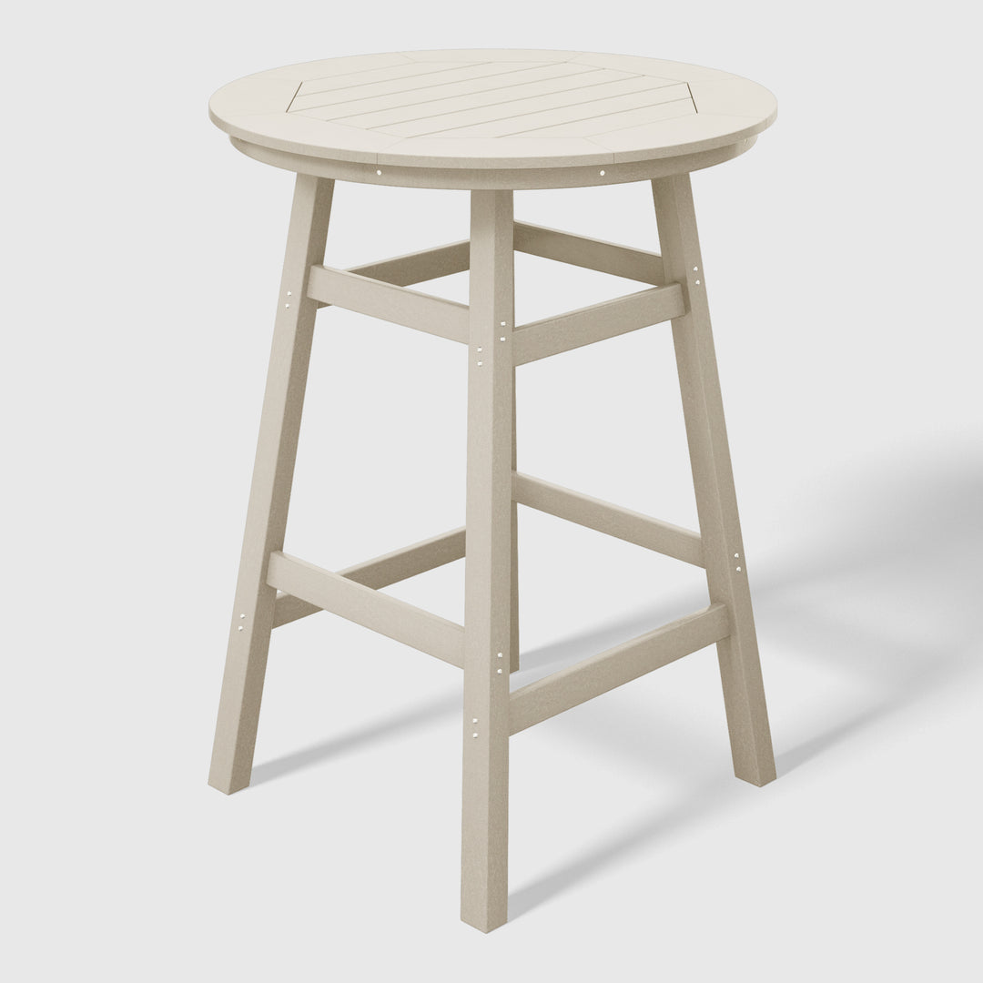 Malibu Outdoor 35" HDPE Round Patio Bar Height Table