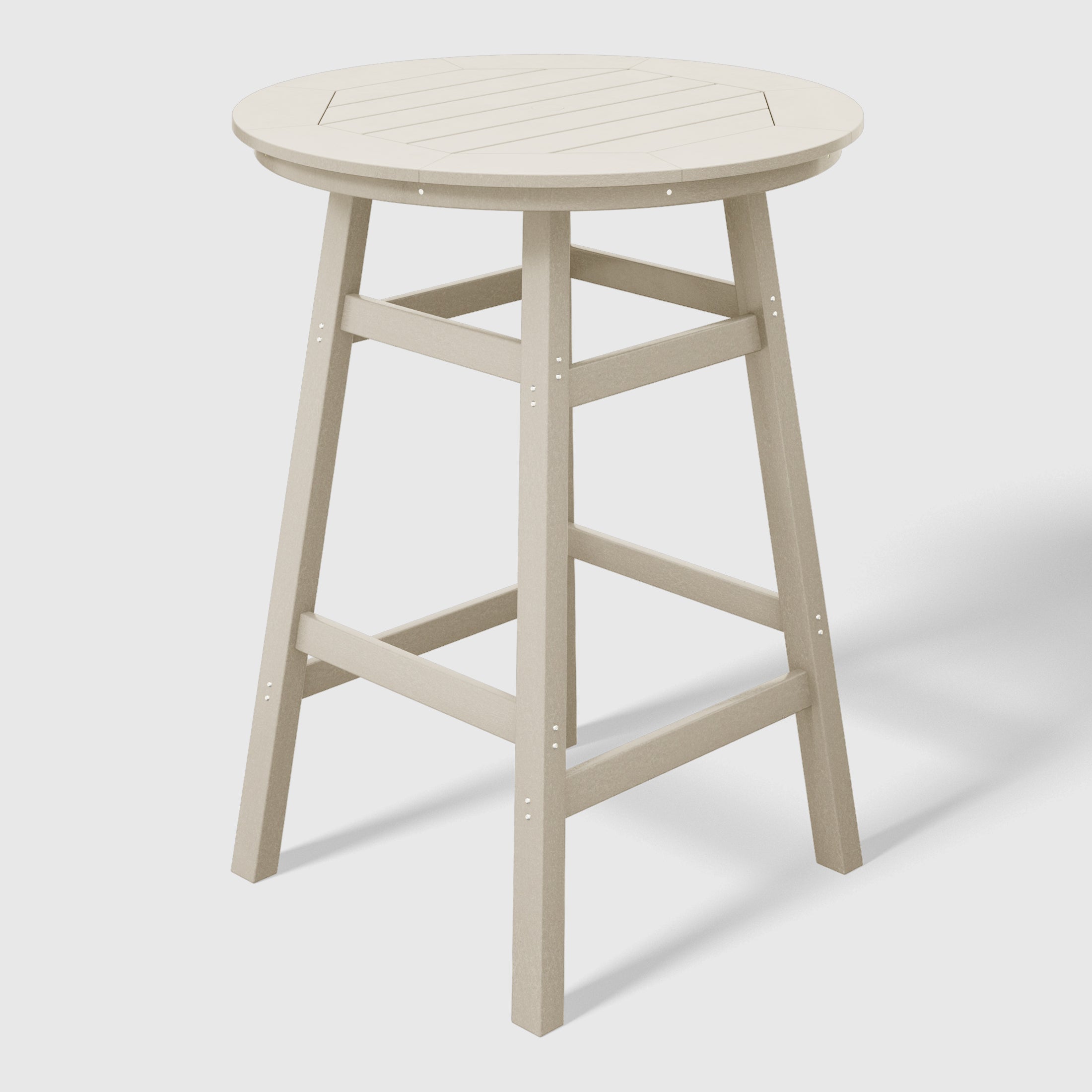 Malibu Outdoor 35" HDPE Round Patio Bar Height Table