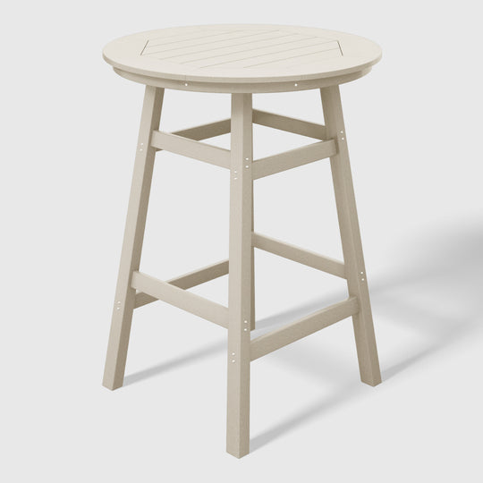 Malibu Outdoor 35" HDPE Round Patio Bar Height Table