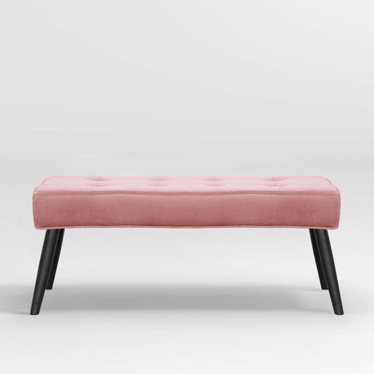 Wordford Button Tufted Velvet Upholstered Accent Bench