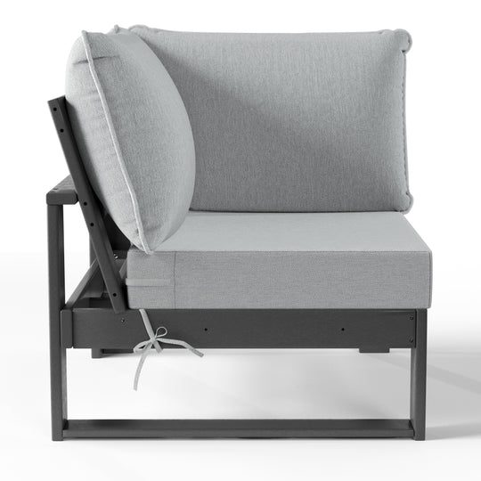 Outdoor HDPE Sectional Corner Sofa Seat with Water-Proof Cushions