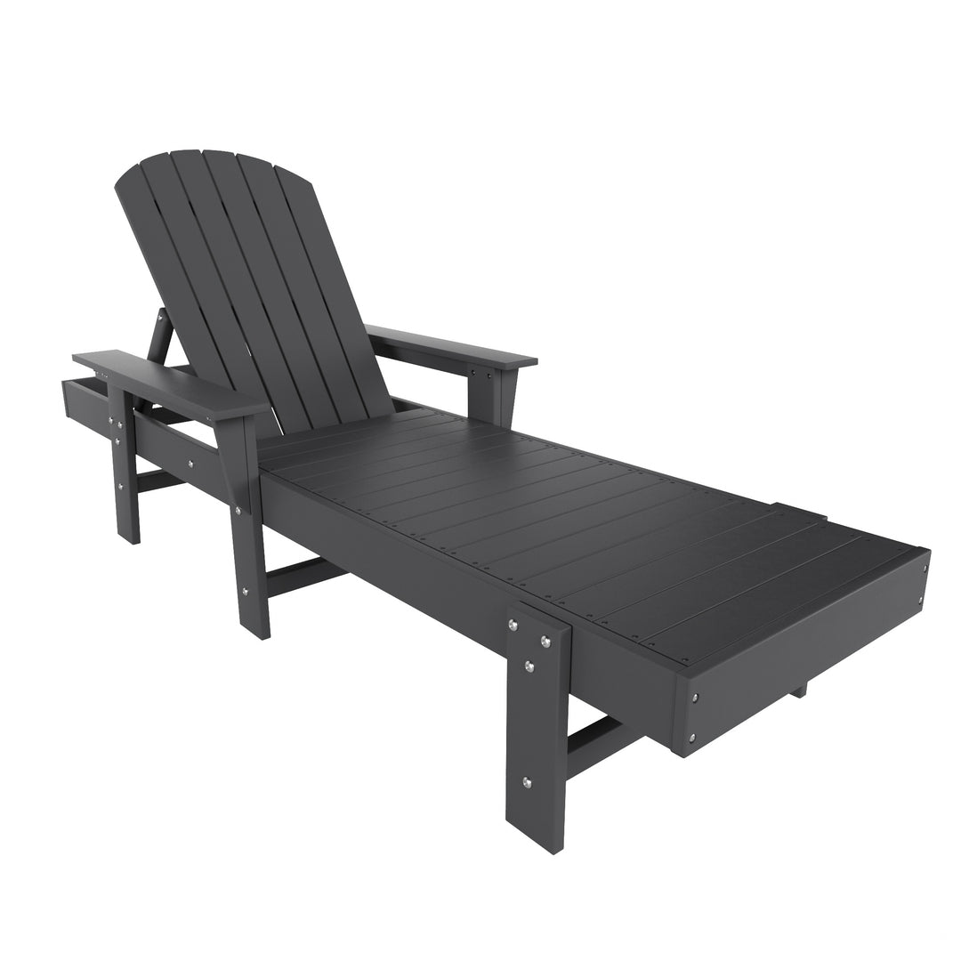 Dylan Adirondack Poly Reclining Chaise Lounge With Arms