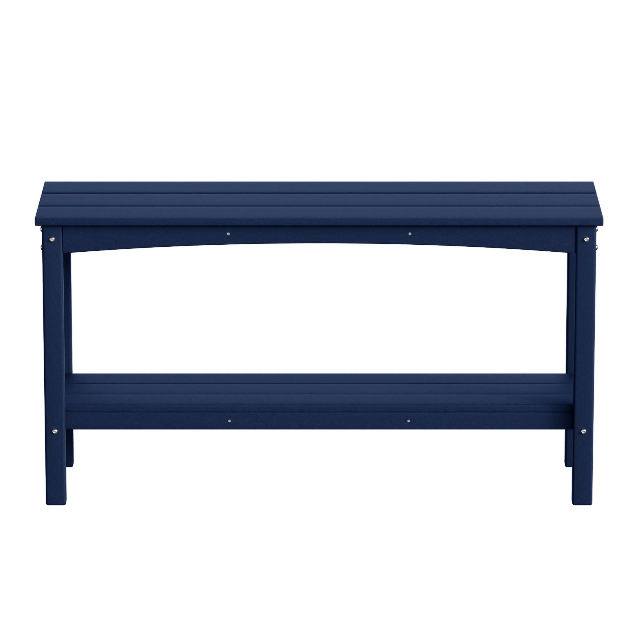 Malibu 55" Outdoor Patio HDPE Adirondack 2-Tier Shelf Console Table
