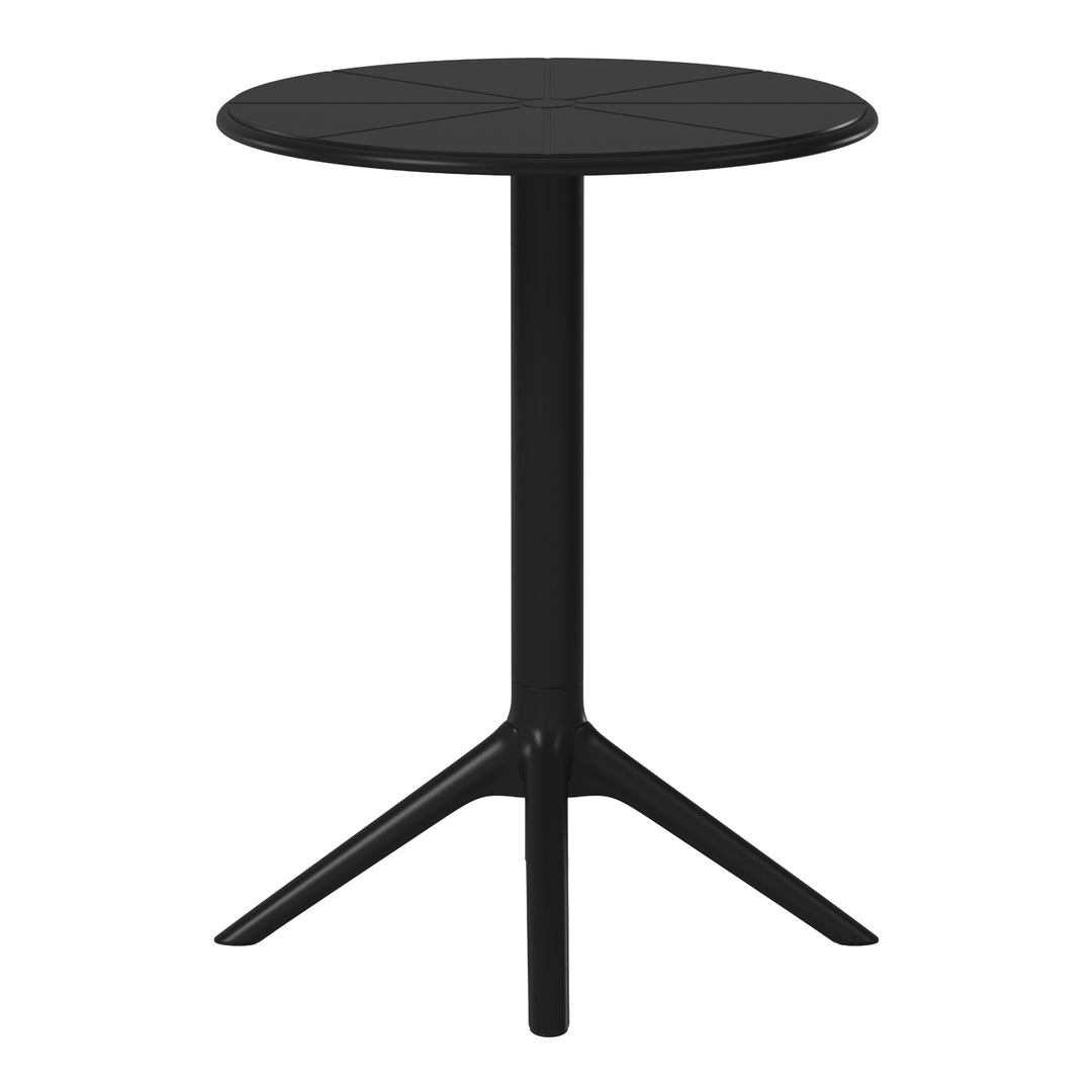 Playa 23.5" Outdoor Polypropylene Resin Round Patio Bistro Dining Table for 2