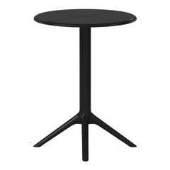 Playa 23.5" Outdoor Polypropylene Resin Round Patio Bistro Dining Table for 2