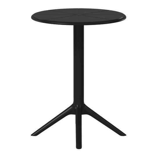 Playa 23.5" Outdoor Polypropylene Resin Round Patio Bistro Dining Table for 2