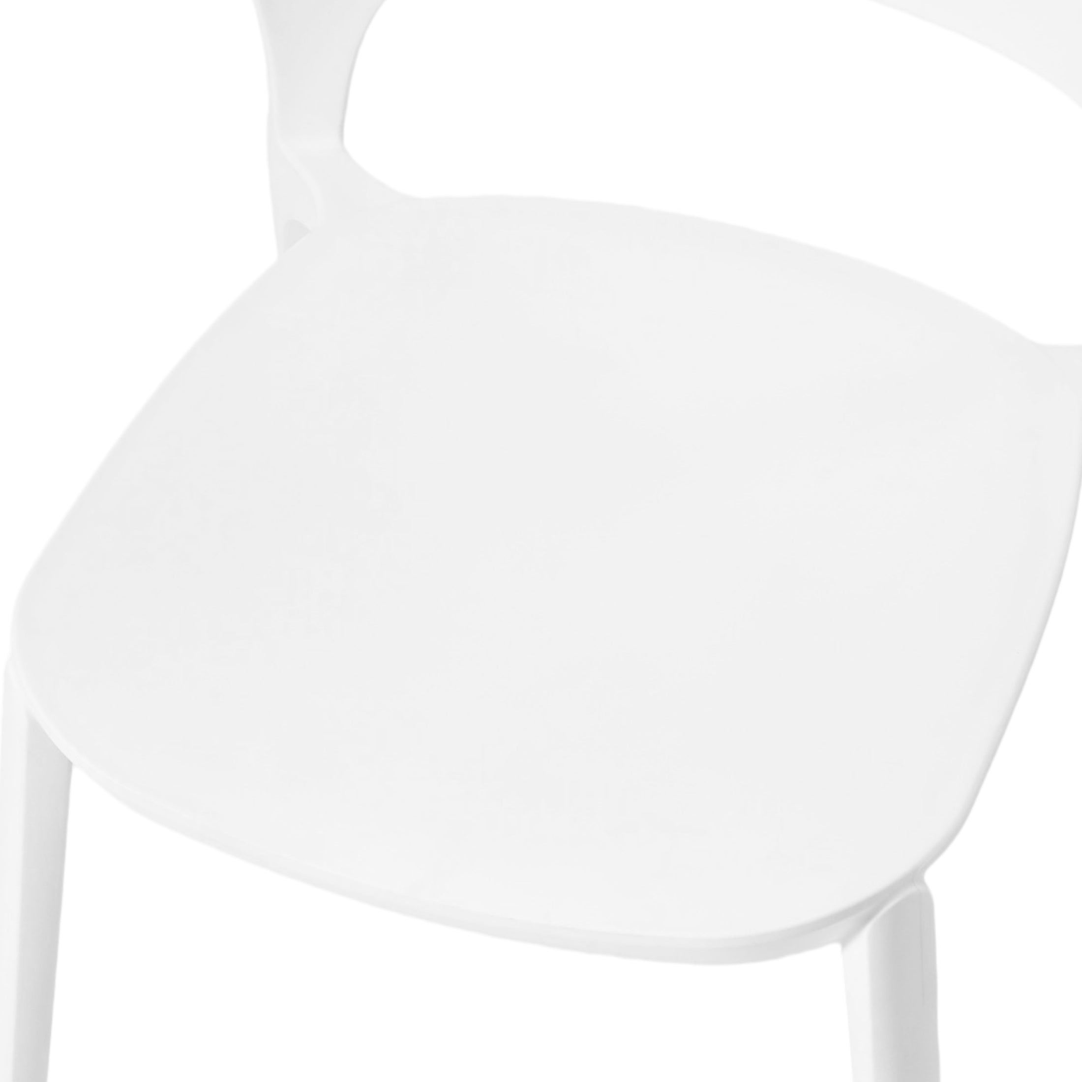 Playa Outdoor Modern Stackable Plastic Patio Dining Side Chairs (Set of 2)
