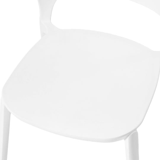 Playa Outdoor Modern Stackable Plastic Patio Dining Side Chairs (Set of 4)