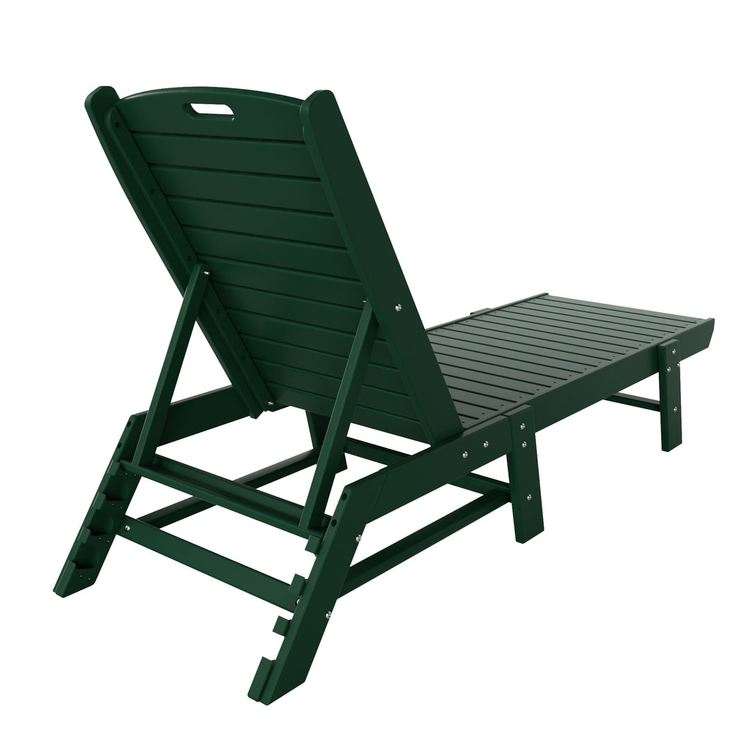 Malibu Adirondack Outdoor Patio Armless Chaise Lounge