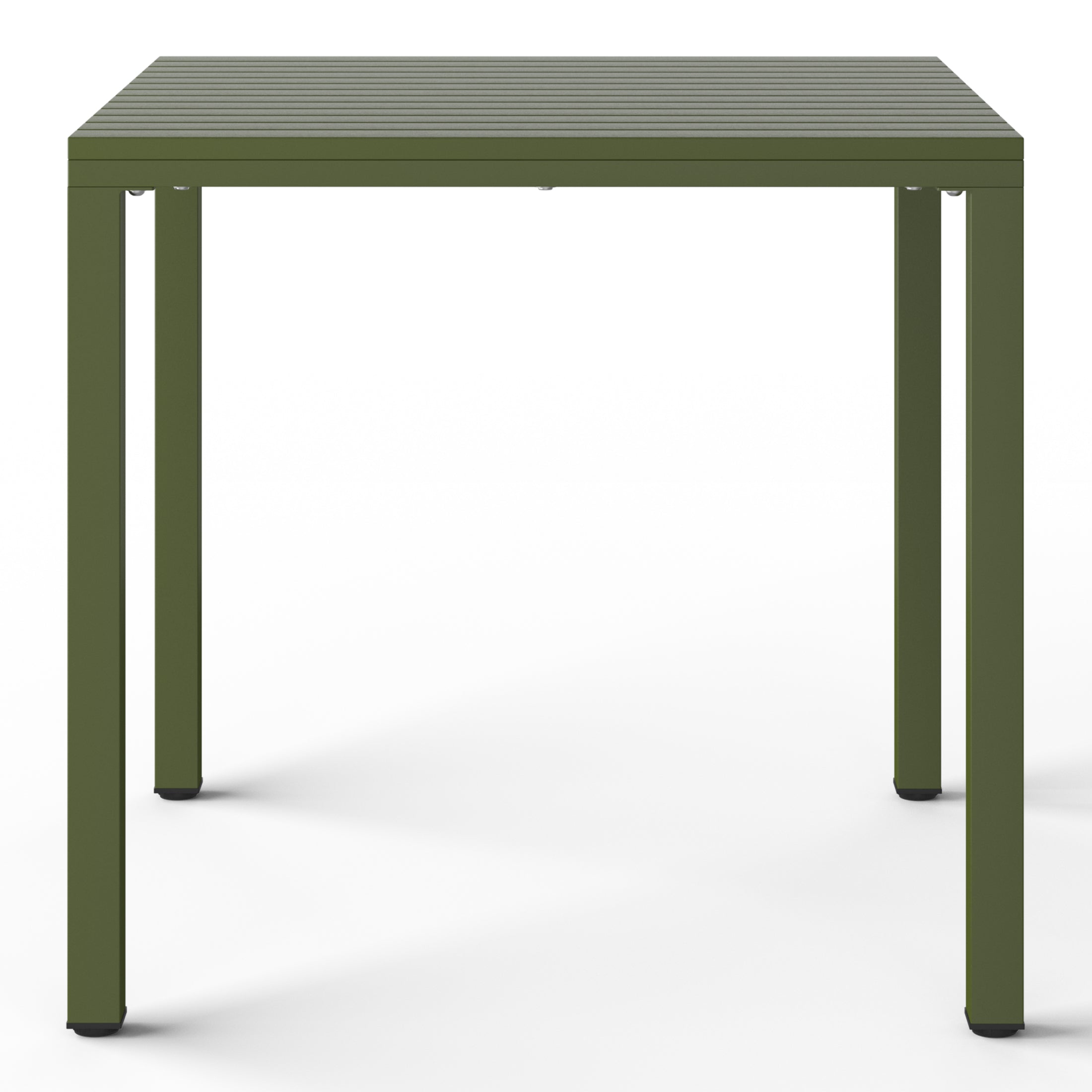 Playa 5-Piece Outdoor Metal Frame Dining Table Patio Set with Stackable Patio Dining Chairs